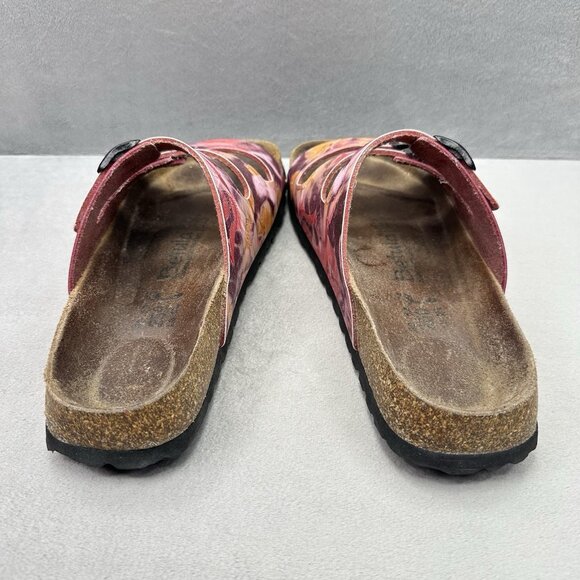 Betula by Birkenstock Florida Womens Size 8 (EU 39) Sandals Burgundy Leather - Picture 4 of 8